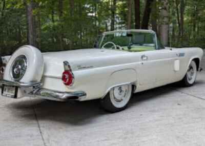 1956 Ford Thunderbird Barn find collector car classic colonial white tbird 1956