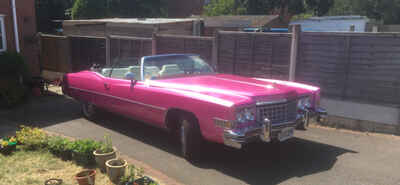 classic cars pink cadillac  eldorado