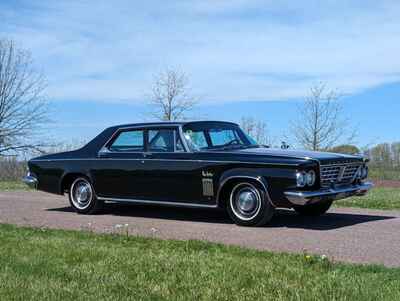 1963 Chrysler New Yorker Deluxe Sedan Formal Black-Madison Grey 413ci V8 Auto